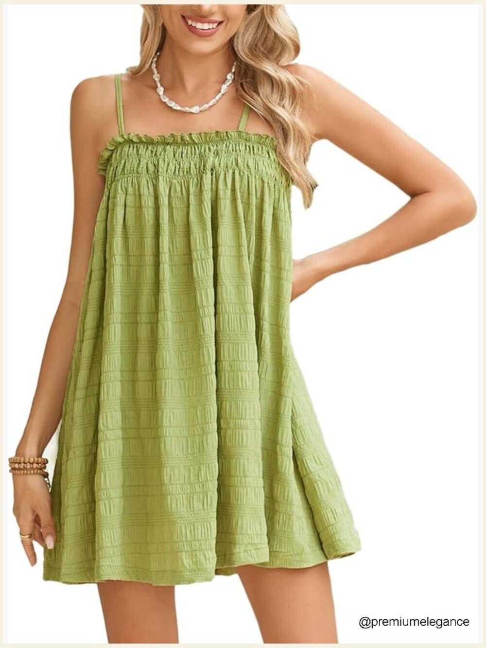 Summer Mini Dress Sleeveless Ruffle Swing Casual Flowy Vacation